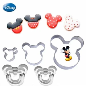 3 NEW Stainless Steel Mickey Mouse Cookie Cutter Baking Mold Dishwasher Safe - Picture 1 of 7