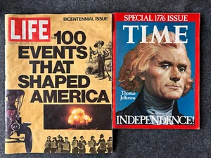 LIFE & Time Magazines: 100 Events Jefferson Bicentennial 1976 Special Issues - Picture 1 of 15