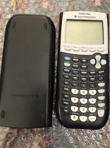 Texas Instruments TI-84 Plus Graphing Calculator Black Tested w/ Cover - Picture 1 of 4