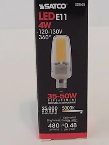 Satco 28685 4W E11 5K 120/130V 35 to 50W Equivalent 480 Lumens - Picture 1 of 2
