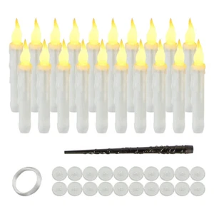 20Pcs Hanging Flameless LED Floating Taper Candles Light with Magic Wand Remote - Picture 1 of 12