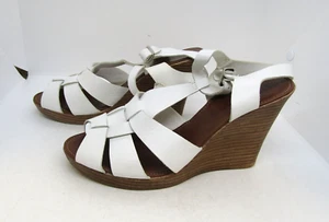 Topshop Women's White Strappy Wedge Open-Toe Summer Sandals Shoes 5UK In Box - Picture 1 of 16
