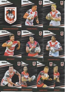 2020 Nrl Traders Parallel Team Set (10 Cards) DRAGONS