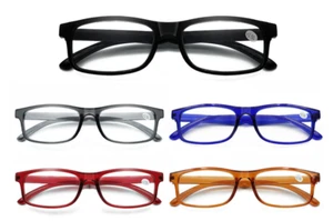 Gafas de lectura rectangulares con bloqueo de luz azul para hombre lectores de bisagras de resorte - Imagen 1 de 13