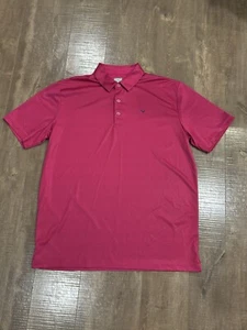 CALLAWAY Pink Polo T-Shirt size L Mens Opti-Dri Sportswear Outdoors Outerwear B6 - Picture 1 of 4