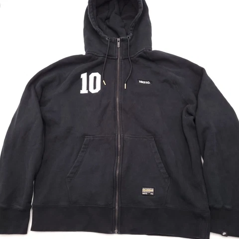 Nike F.C. 1994 Zip Hoodie #10 Black Size XL Hooded Cover