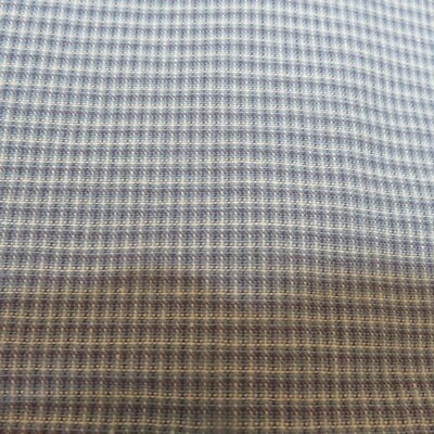 Medium Blue Check Plaid Fabric Cotton Blend 3/4 yard - Image 1 of 3