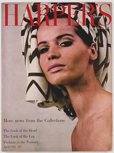 Veruschka JEAN SHRIMPTON Andre Malraux UK HARPERS April 1964 Givenchy BALENCIAGA - Picture 1 of 15