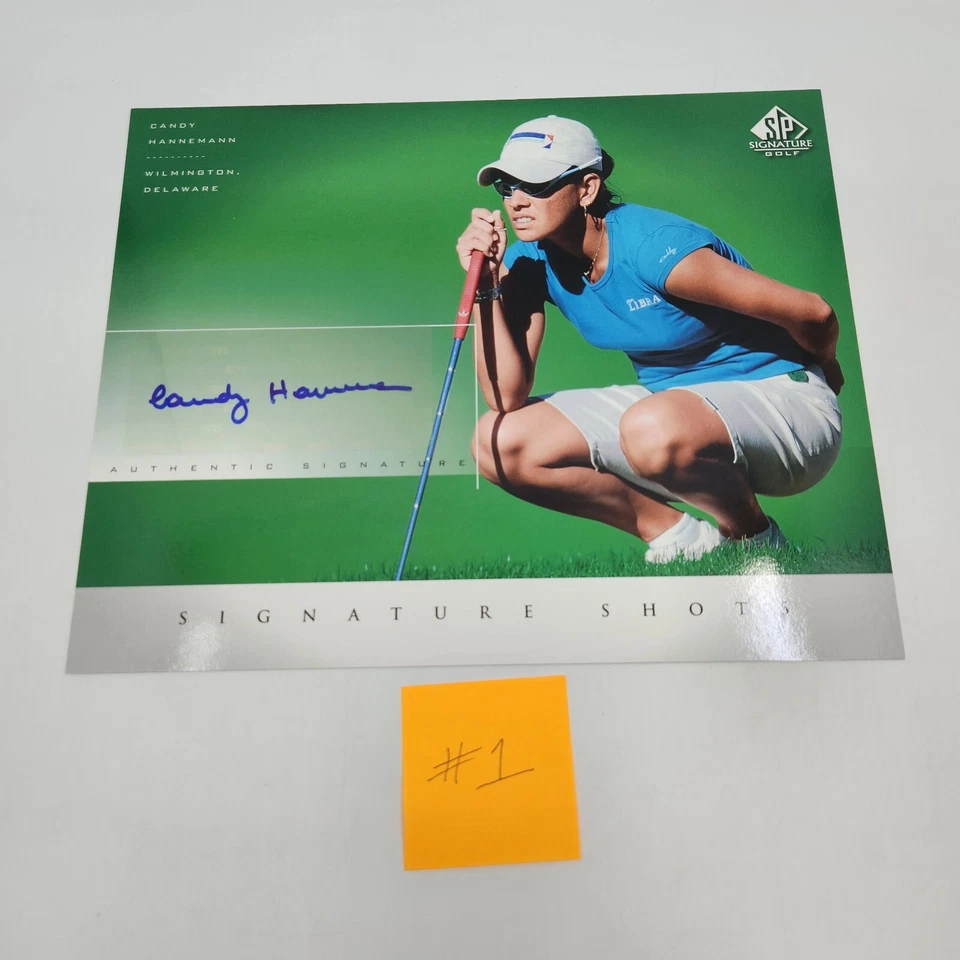 2004 SP Golf Signature Shots Candy Hannemann Auto Autograph 8x10 Pre-owned - Image 1 of 3