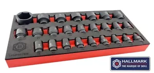 25PC 1/2" DRIVE IMPACT SOCKET SET SIZES 8-36MM FROM BRITOOL HALLMARK LHMPSET836 - Picture 1 of 6