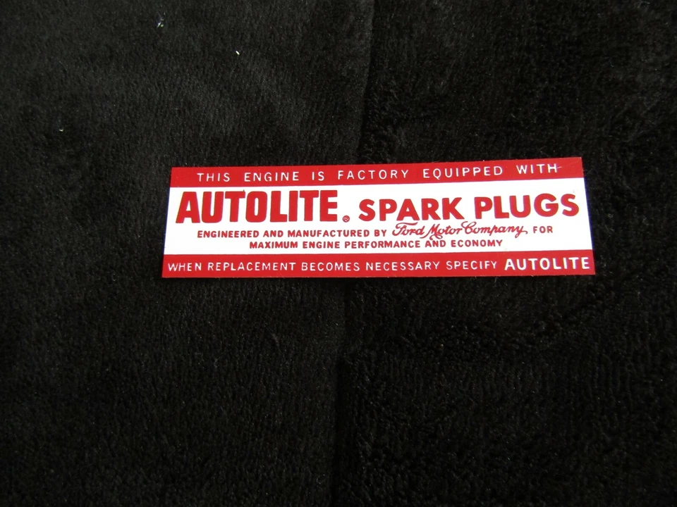 1963 1964 1965 1966 FORD GALAXIE MUSTANG FAIRLANE FALCON AUTLT AIR CLEANER DECAL - Image 1 of 1