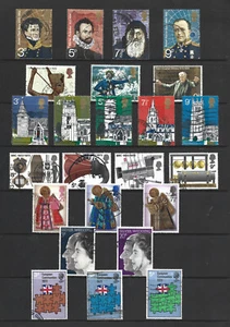 GREAT BRITAIN Q.E.II 1972 FINE USED COLLECTION IN SETS COMPLETE FOR THE YEAR - Bild 1 von 1