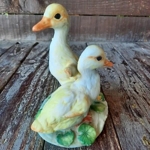 Vintage 1982 Masterpiece by Homco 2 Ducklings Figurine Hand Painted Porcelain P - Picture 1 of 5