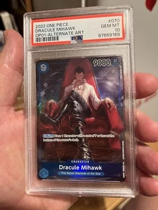 2022 One Piece Eng OP01 First print Error DRACULE MIHAWK 070 Romance Dawn Psa10 - Foto 1 di 4