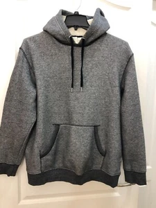 H&M LOGG Gray Black Kangaroo Pocket Heavyweight Mens Sweatshirt Hoodie Size XL - Picture 1 of 8