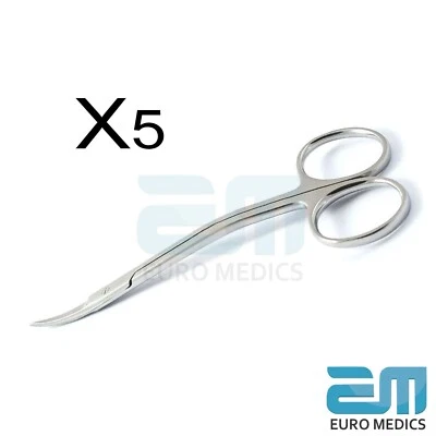 Set of 5 La Grange Double Curved Gum Medical Nurse Scissor Dentistry Labs Tools - Image 1 of 4