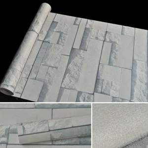 3D Wallpaper Brick Stone PVC  Contact Paper Self Adhesive Waterproof Peel-Stick  - Picture 1 of 17