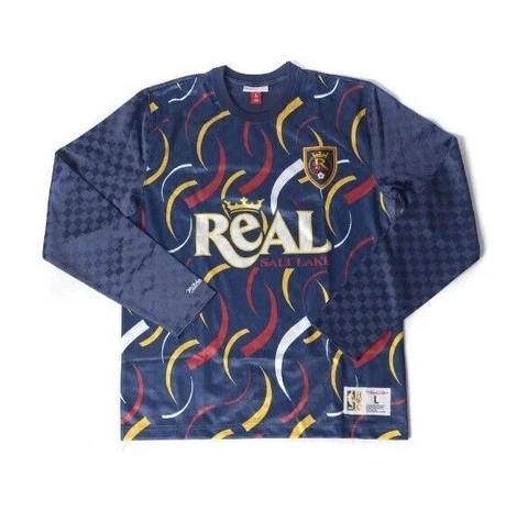 Mitchell & Ness Long Sleeve Real Salt Lake Long Sleeve HWC Jersey New Mens L $90 Cover