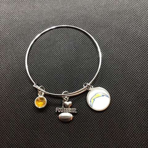Los Angeles Chargers Charm Bracelet Football  Quality Fast Ship USA Cover