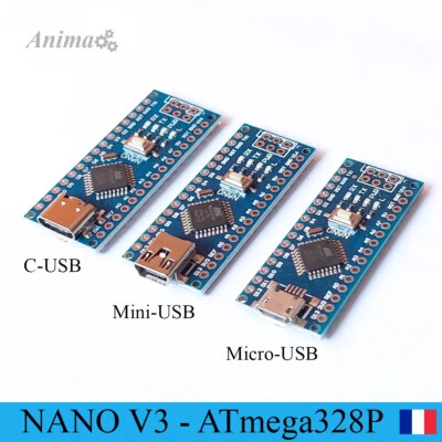 Carte NANO V3 ATmega328P Micro / C / Mini USB Terminal Shield compatible Arduino