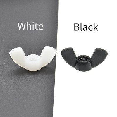 Hand Tighten Black And White Nylon Nut  Butterfly Nut Ingot Plastic Wing Nuts • 3.92£