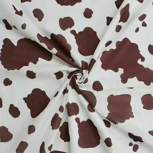Cow Polycotton Fabric Dress Craft Quilting Costume Material 44" By Meter - Picture 1 of 15