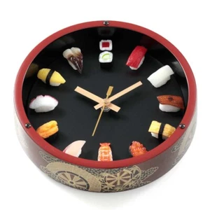 Food sample Sushi Wall Clock Japanese craftsman 12 nigiri-sushi made in JapanNEW - Picture 1 of 10