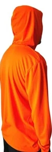 Hi-Vis Orange Long Sleeve Safety Shirt w/ Hoodie, Size X-Large by ContractorsX - Picture 1 of 3