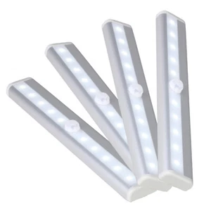 LED Motion Sensor Battery Operated Wireless PIR Strip Light Cabinet Closet Lamp - Picture 1 of 14