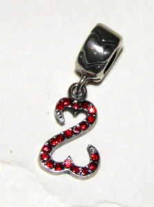 KAY JEWELERS CHARMED MEMORIES CHARM STERLING SILVER MA 925 Double Heart - Picture 1 of 5
