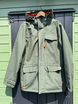 GERRY Windbreaker Anorak Jacket Mens Green Hooded Full Zip Outdoors Pockets L - Image 1 of 4