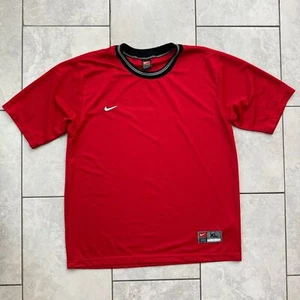 Vtg Nike Team Size XL Red Black White Collar Jersey Sports Athletic Shirt Unisex - Picture 1 of 5