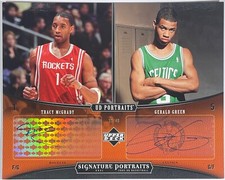 2005-06 Upper Deck Portraits 8"x10" Tracy McGrady/Gerald Green Dual Auto RC /40