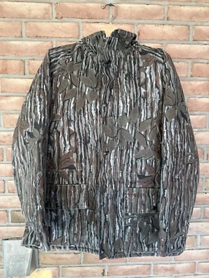 Vtg 10X Goretex Realtree Coat Men's Size Large Hooded Zip Camoflauge Made USA - Image 1 of 4