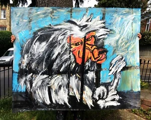 large original oil painting signed on a very thick paper (400gsm) 120 x 150 cm - Picture 1 of 1