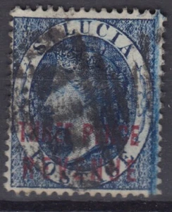 SAINTE LUCIA LUCIA: SELTENE POSTSTEUER NR. 9 GESTEMPELT - BEWERTUNG 70 € - Bild 1 von 1