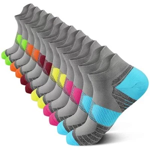 Compression Running Socks Women 6 Pairs Ankle Athletic Socks Low Cut with Arc... - Picture 1 of 7