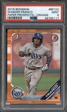 2019 Bowman Prospects Orange #BP100 Wander Franco RC /25 PSA 9