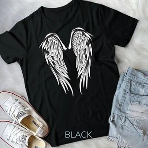 Wings #2 On The Back Side Angel Zip Unisex T-shirt - Picture 1 of 12