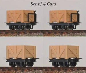 HOn30/HOe MinitrainS 3115 4-Trash Car 2 With & 2 w/o Brake 009 Woodchip Gondola - Picture 1 of 12