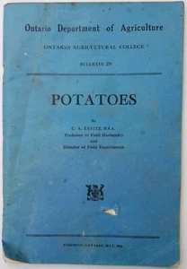 Potatoes Bulletin 239 Ontario Department of Agriculture 1916 Zavitz 88 pages E1A - Bild 1 von 5