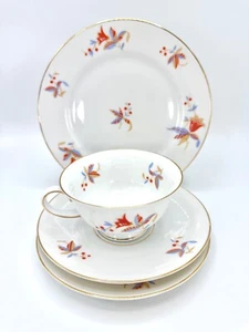 Rosenthal Art Deco Flores 4 piezas Taza de té de coleccionista, 2 platillos y plato adorno dorado - Imagen 1 de 24