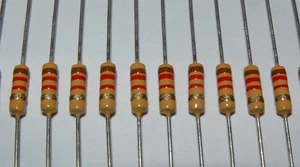 25 x Iskra 1.2k 1960s / 1970s style carbon film resistor 1k2 1200 ohm - Picture 1 of 3