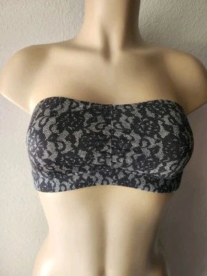 Maidenform Black Lace Print Dream Bandeau Bra 40974 Size 34 - Image 1 of 4