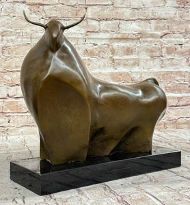 Mid Century Rare Botero Bull 100% Bronze Sculpture Home Decor Artwork Hot Cast - Picture 1 of 10