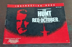 Aut&eacute;ntico Nintendo NES The Hunt For Red October Manual de instrucciones *SOLO*