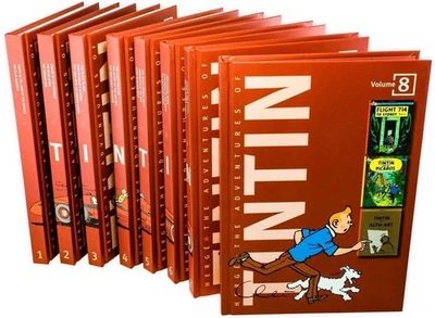 Adventures of Tintin 8 Books Collection Set by Herge Seven Crystal, Red Sea - Image 1 of 2