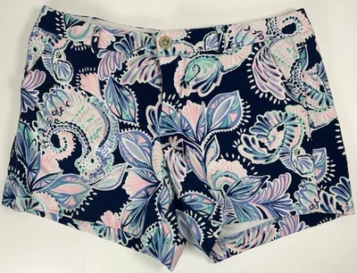 Женские вязаные шорты Lilly Pulitzer Callahan темно-синие Holy Flockamolie размер 14 (34 дюйма x 5 дюймов) - Изображение 1 из 4