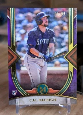 2022 Topps Museum Amethyst /99 Cal Raleigh #90 Rookie RC Purple Big Dumper SP 🔥 - Image 1 of 4