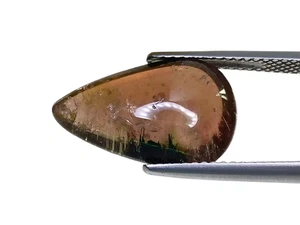 PIEDRAS PRECIOSAS SUELTAS CORTE CABUJÓN PERA TURMALINA NATURAL MARRÓN 7,98 CTS - Imagen 1 de 2